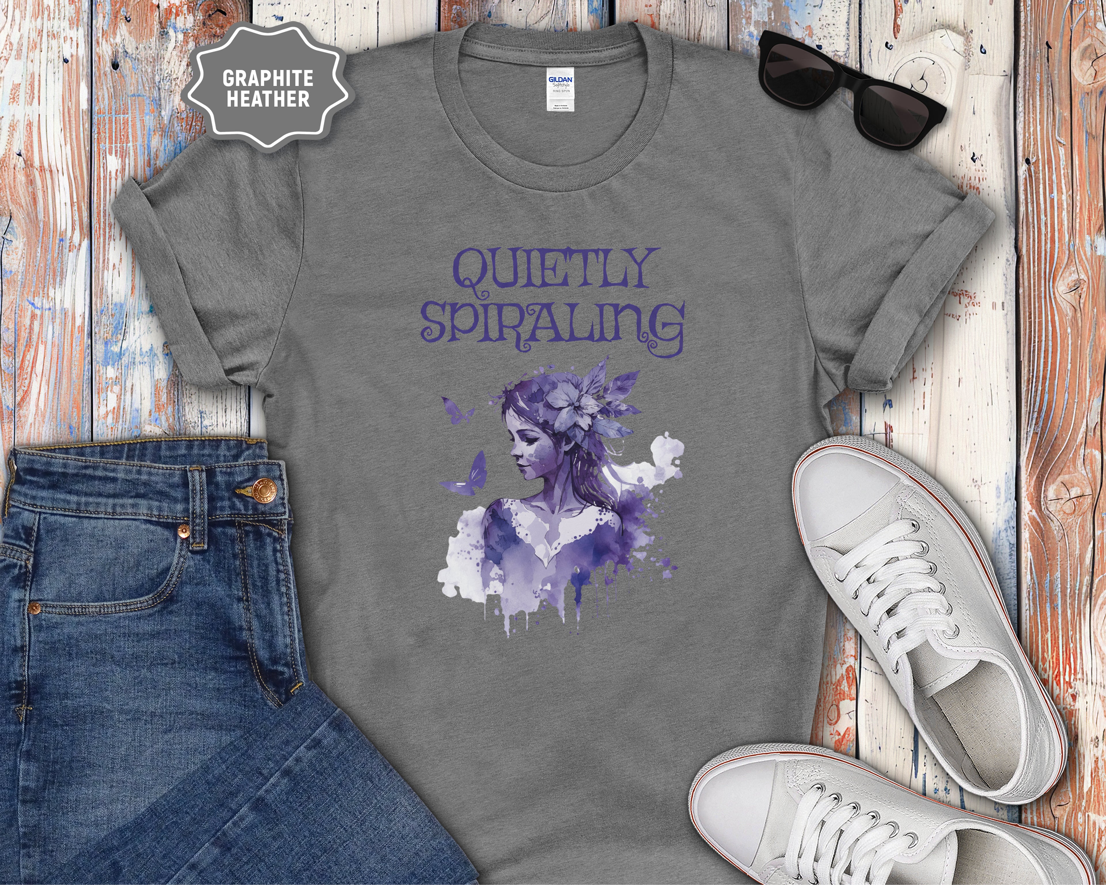 Quietly Spiraling Mental Health T-Shirt