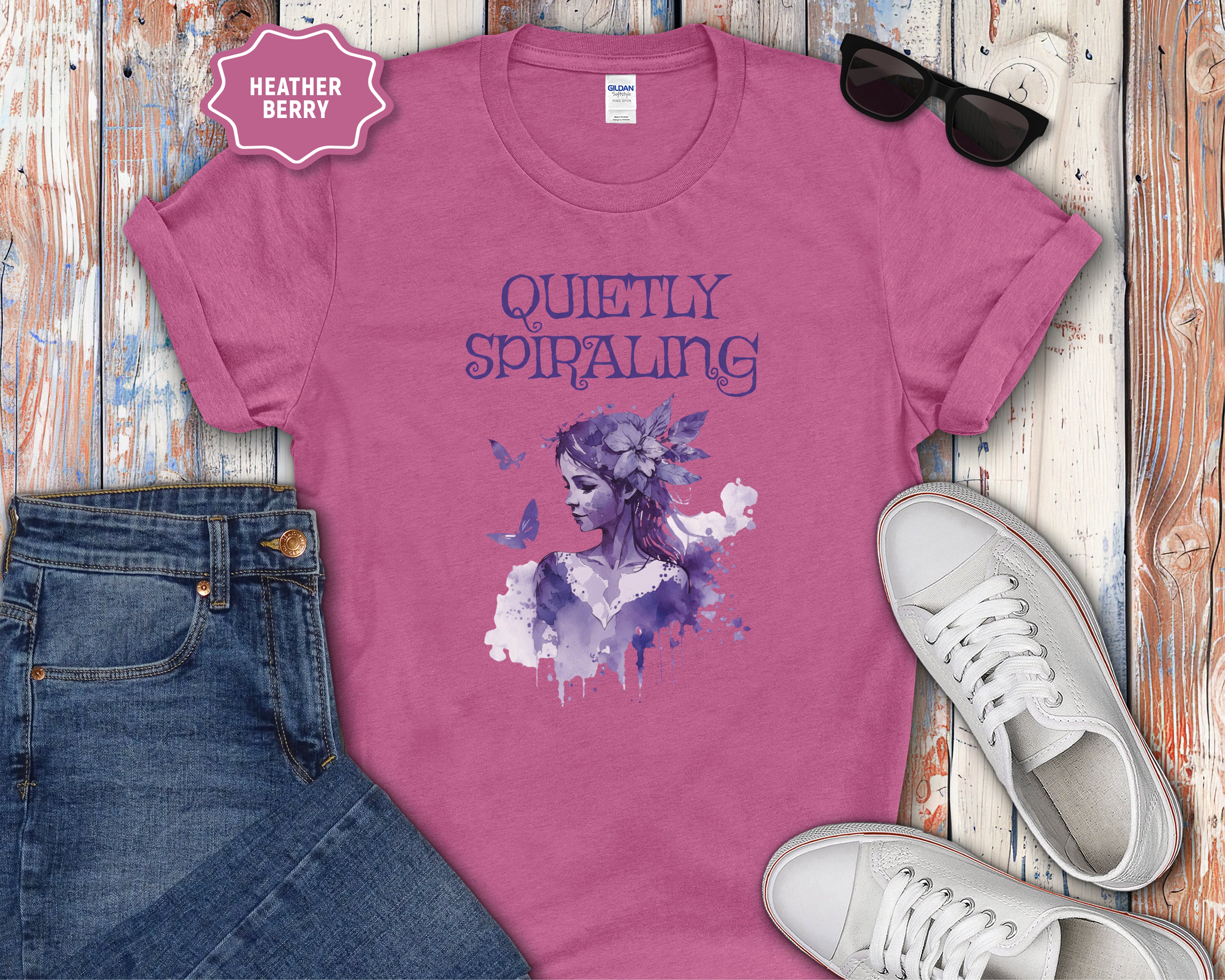 Quietly Spiraling Mental Health T-Shirt