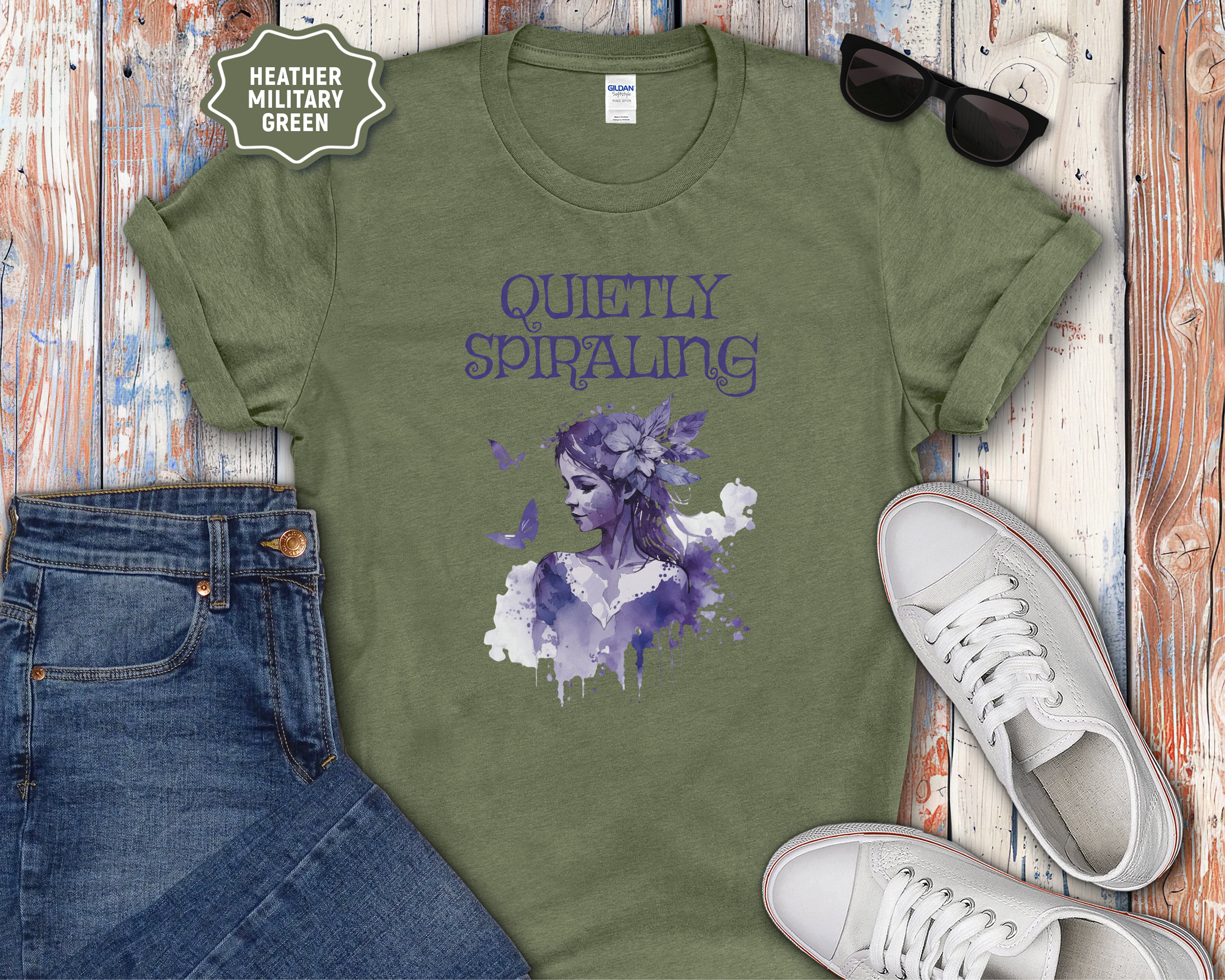 Quietly Spiraling Mental Health T-Shirt