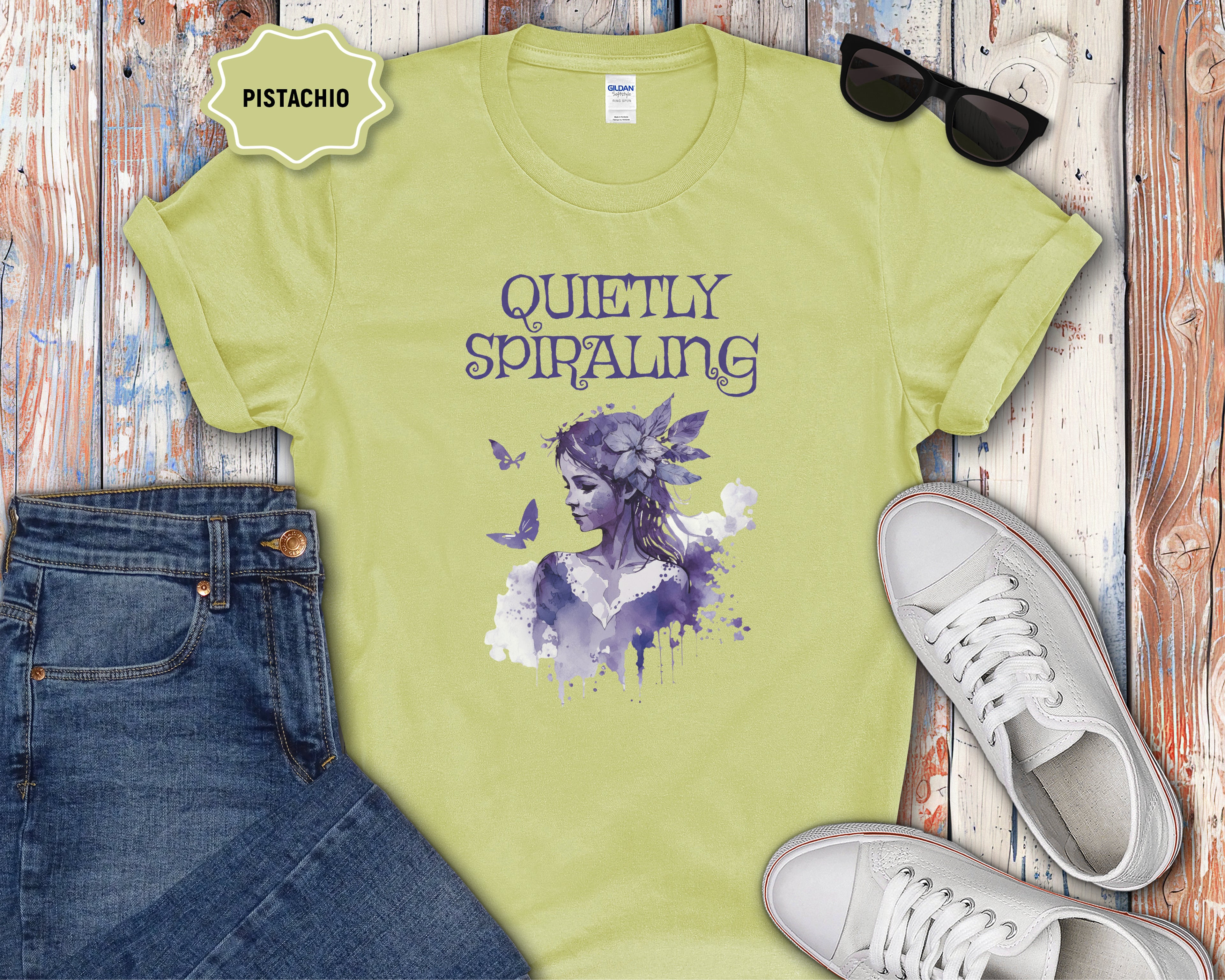 Quietly Spiraling Mental Health T-Shirt
