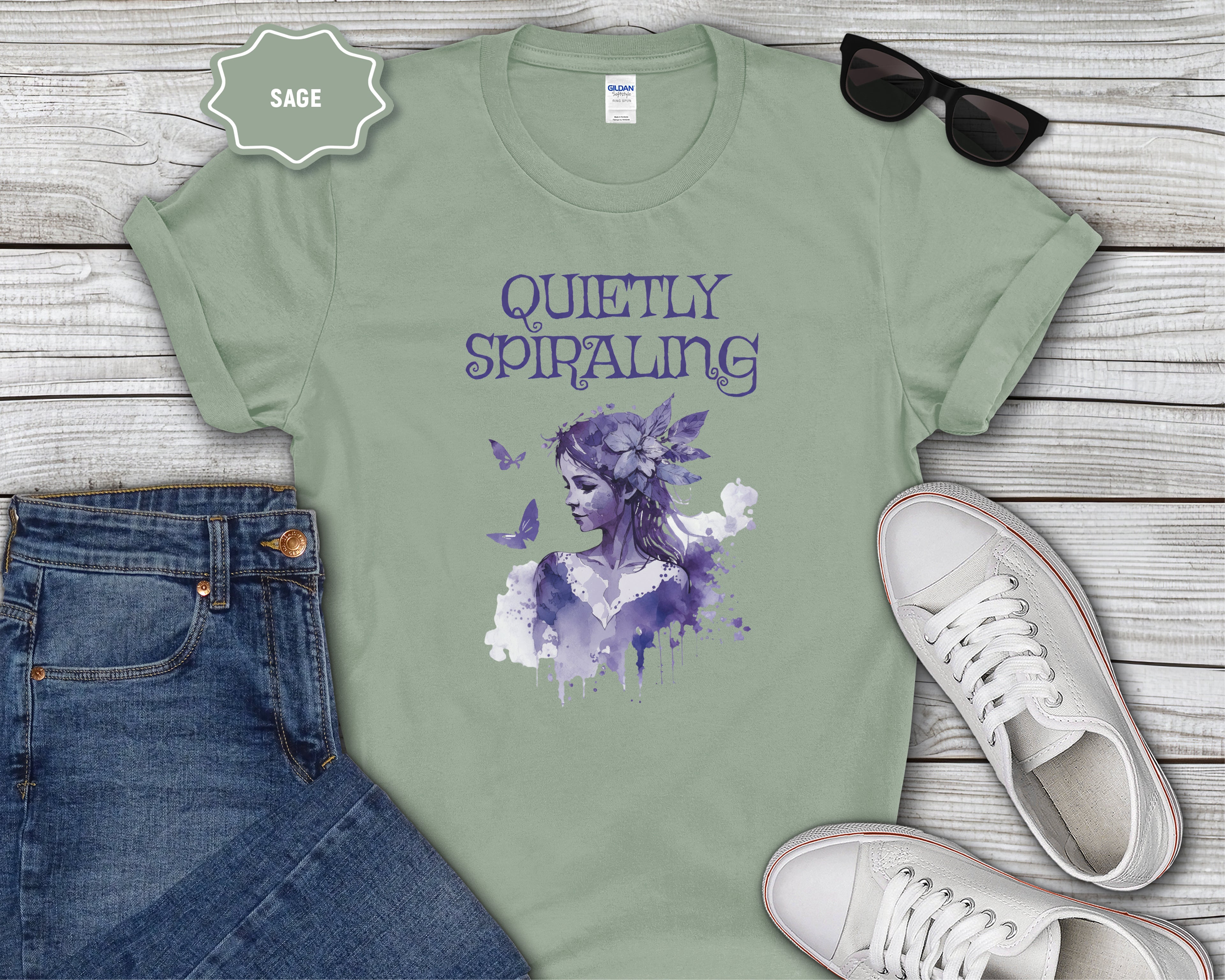 Quietly Spiraling Mental Health T-Shirt