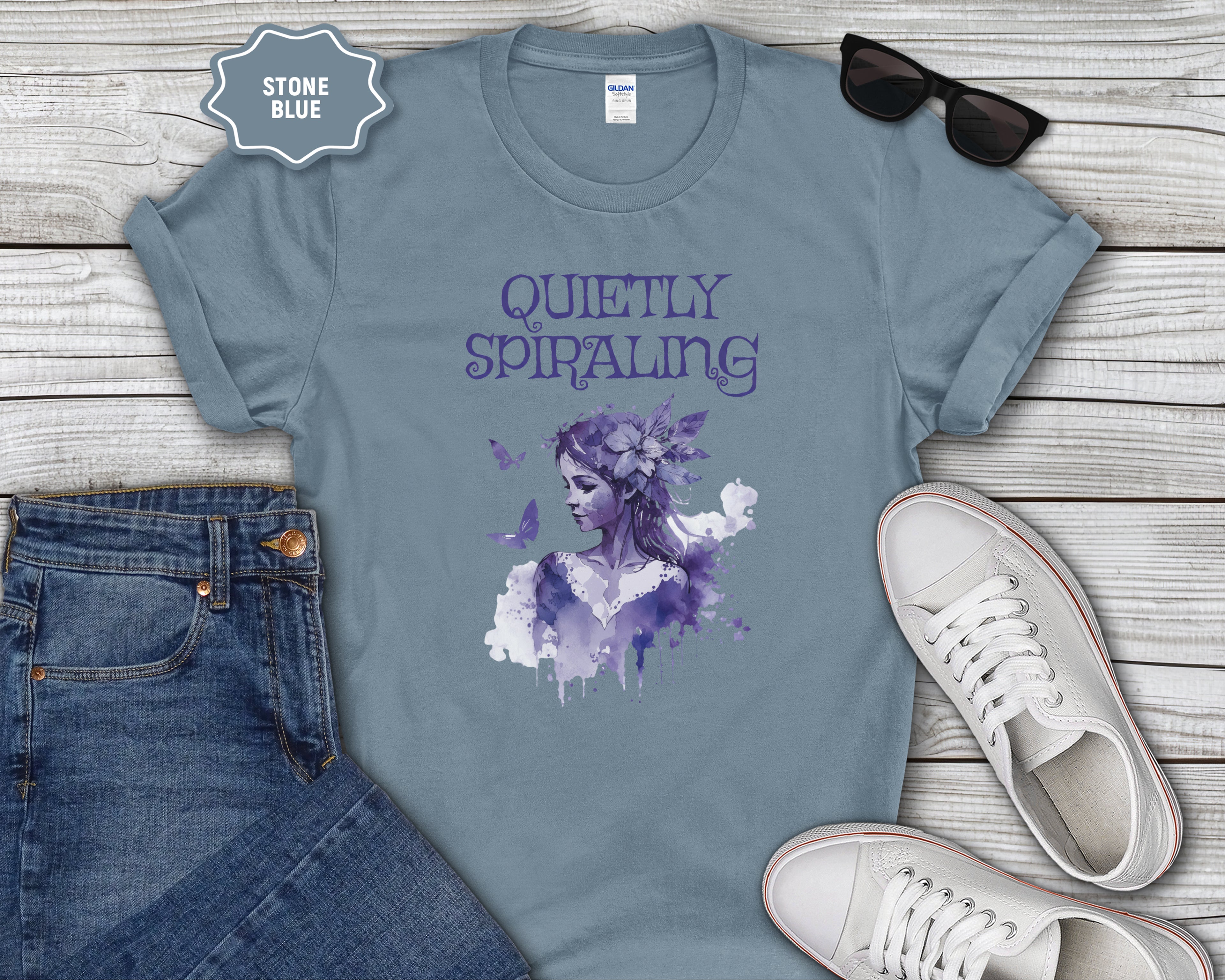 Quietly Spiraling Mental Health T-Shirt