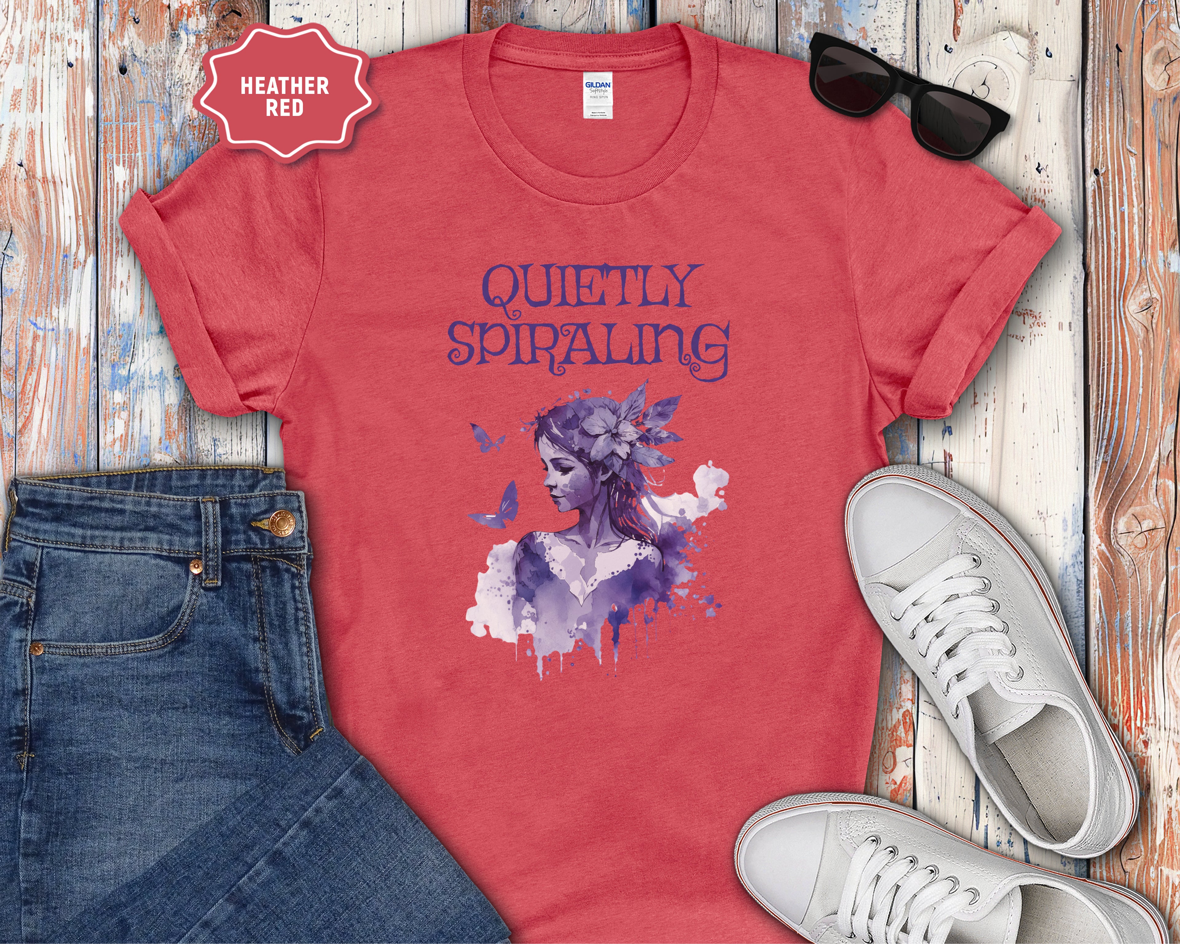 Quietly Spiraling Mental Health T-Shirt
