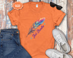 Watercolor Rainbow Feather Just Breathe T-Shirt
