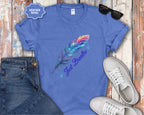 Watercolor Rainbow Feather Just Breathe T-Shirt