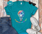 Fragile But Full of Light Rainbow Floral Lightbulb T-Shirt