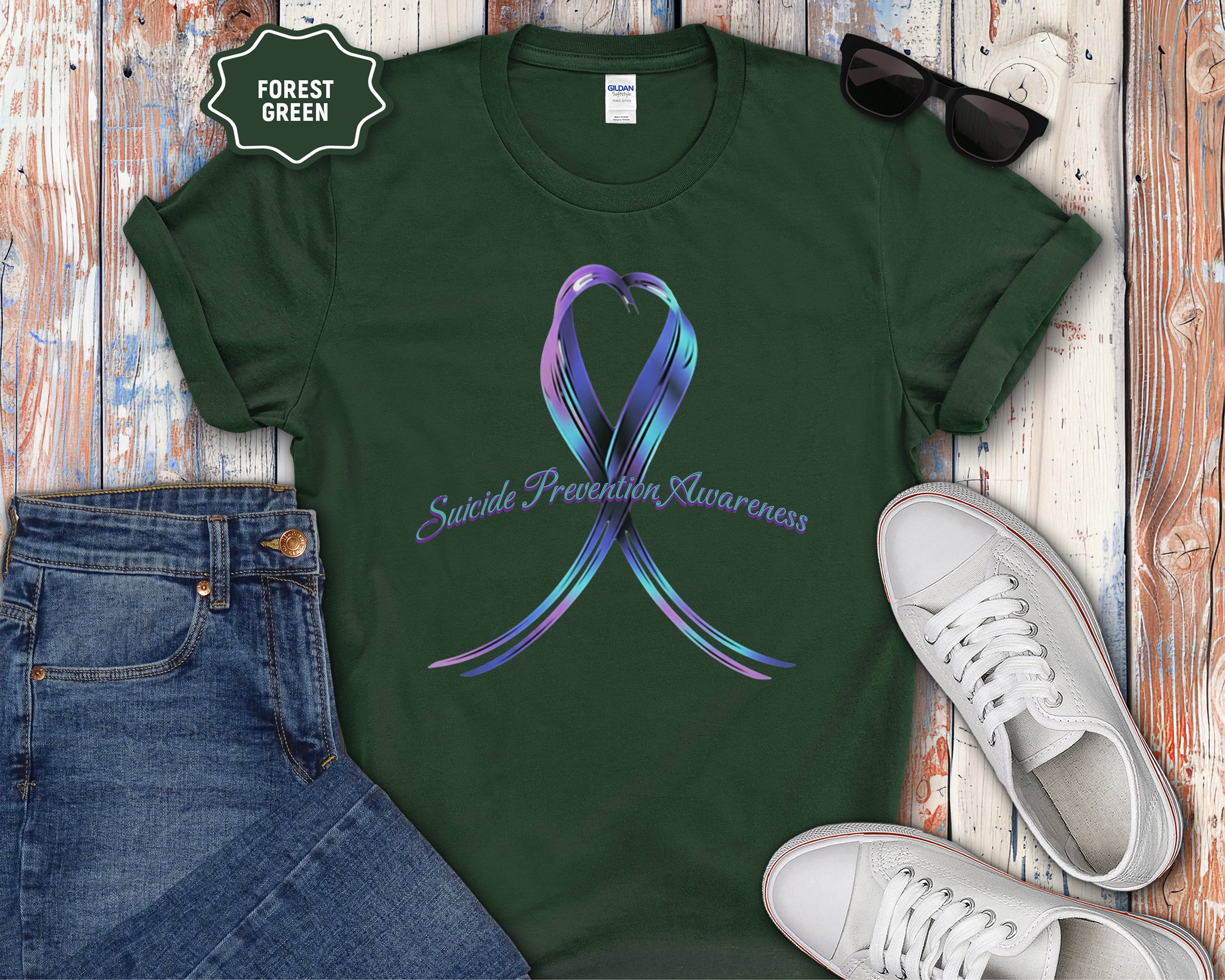 Suicide Prevention Awareness Ribbon T-Shirt