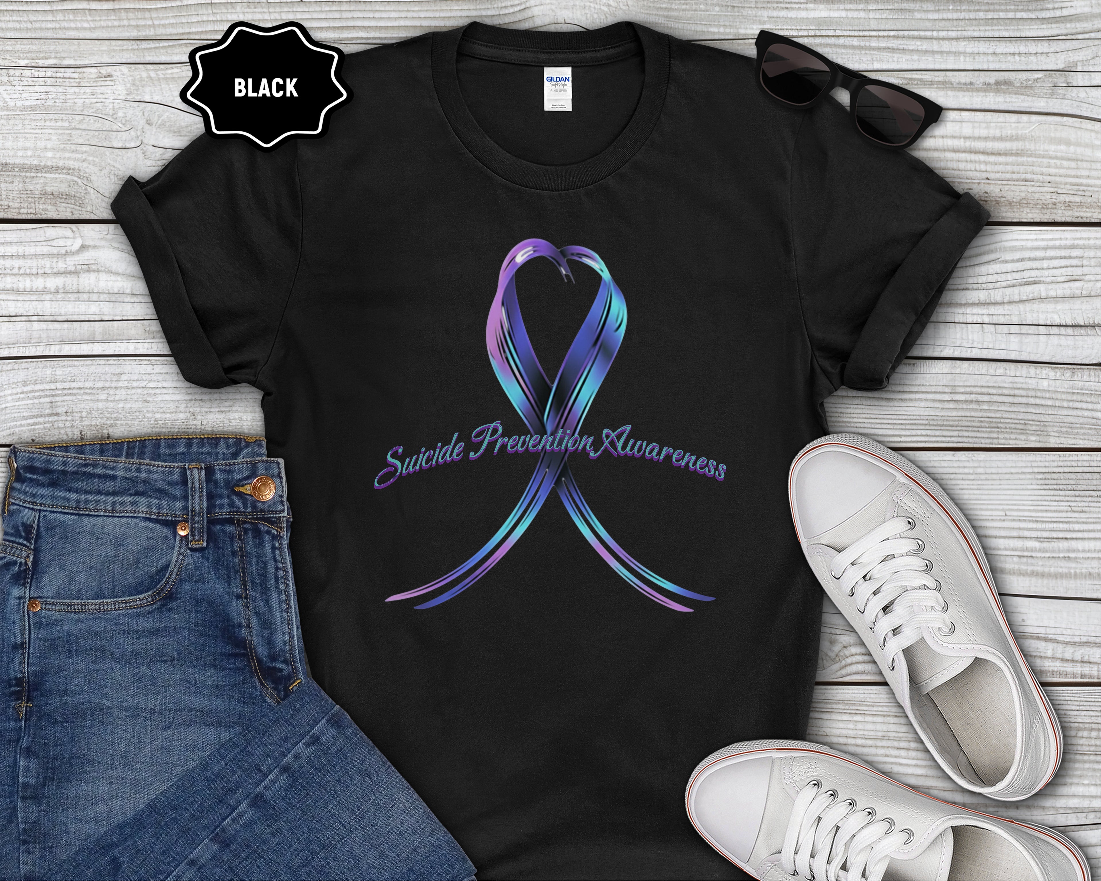 Suicide Prevention Awareness Ribbon T-Shirt