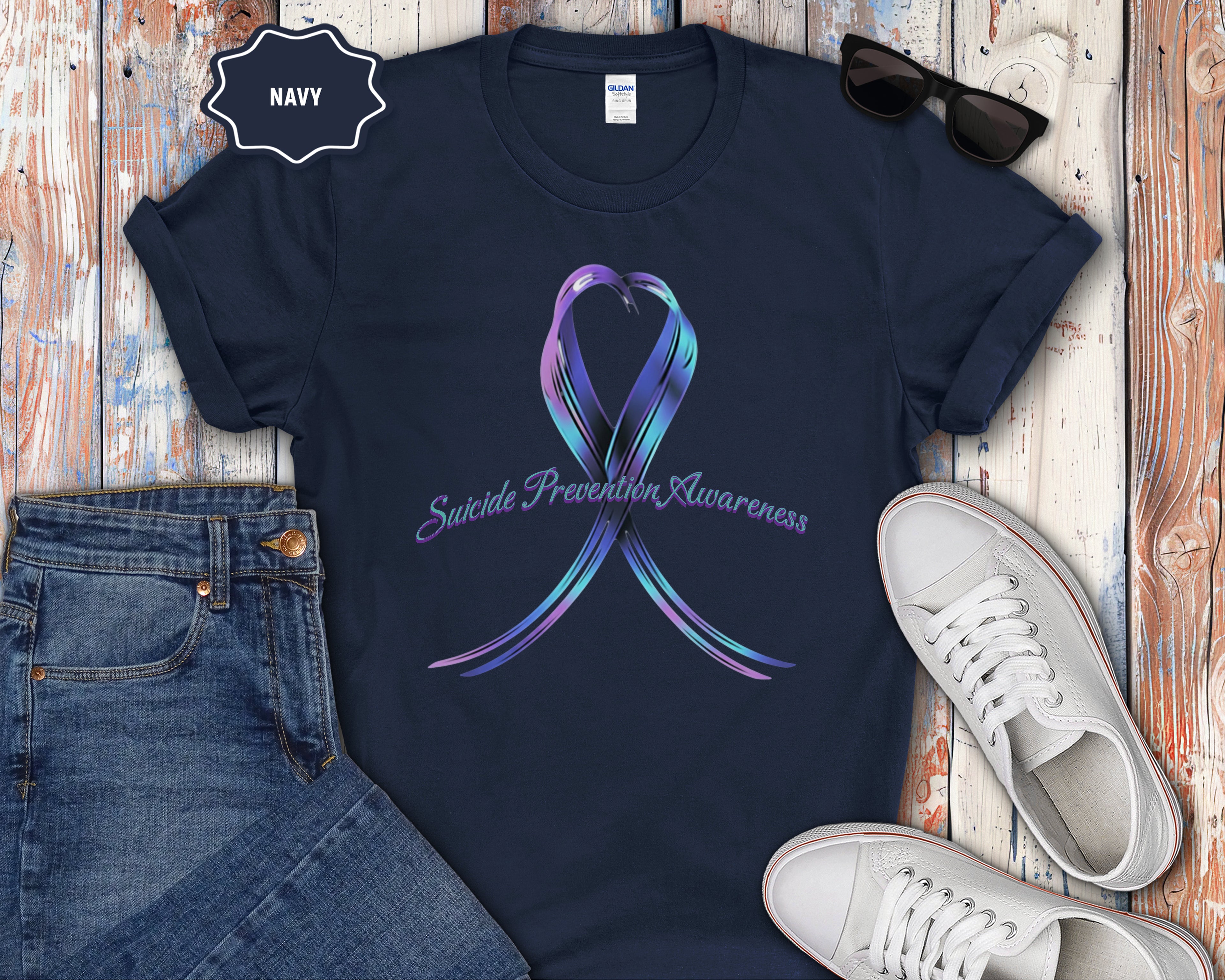 Suicide Prevention Awareness Ribbon T-Shirt