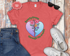 Beauty Grows Through the Cracks Floral Heart T-Shirt
