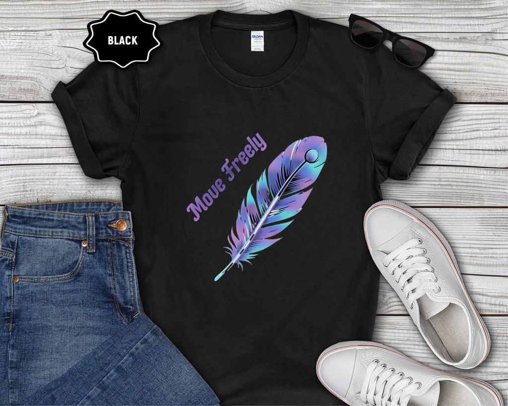 Colorful Peacock Feather Move Freely T-Shirt