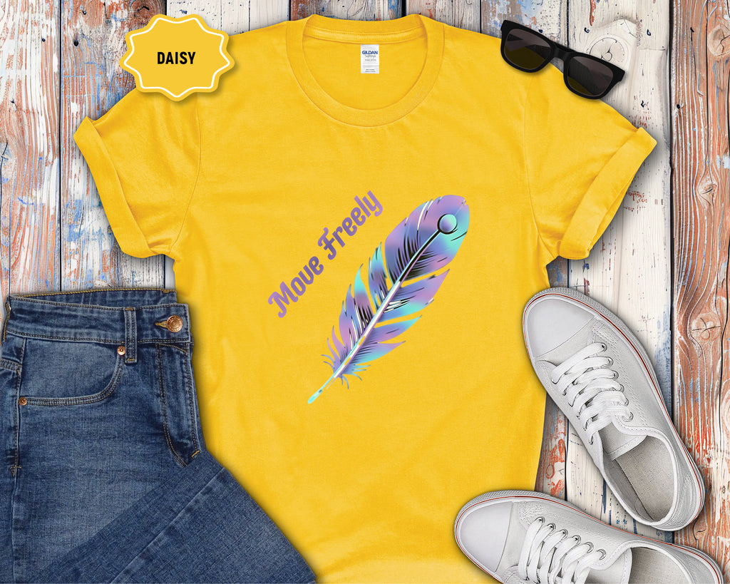 Colorful Peacock Feather Move Freely T-Shirt