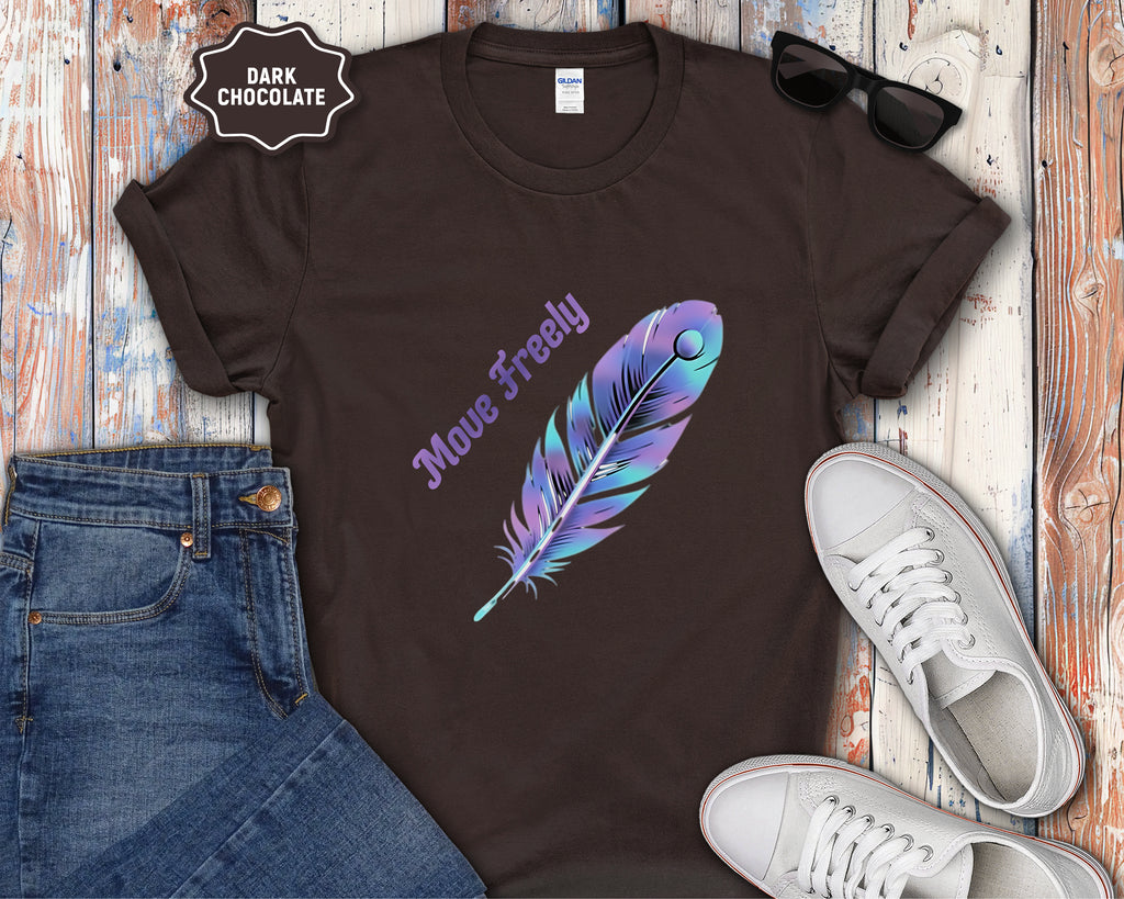 Colorful Peacock Feather Move Freely T-Shirt