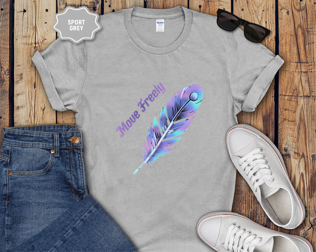 Colorful Peacock Feather Move Freely T-Shirt
