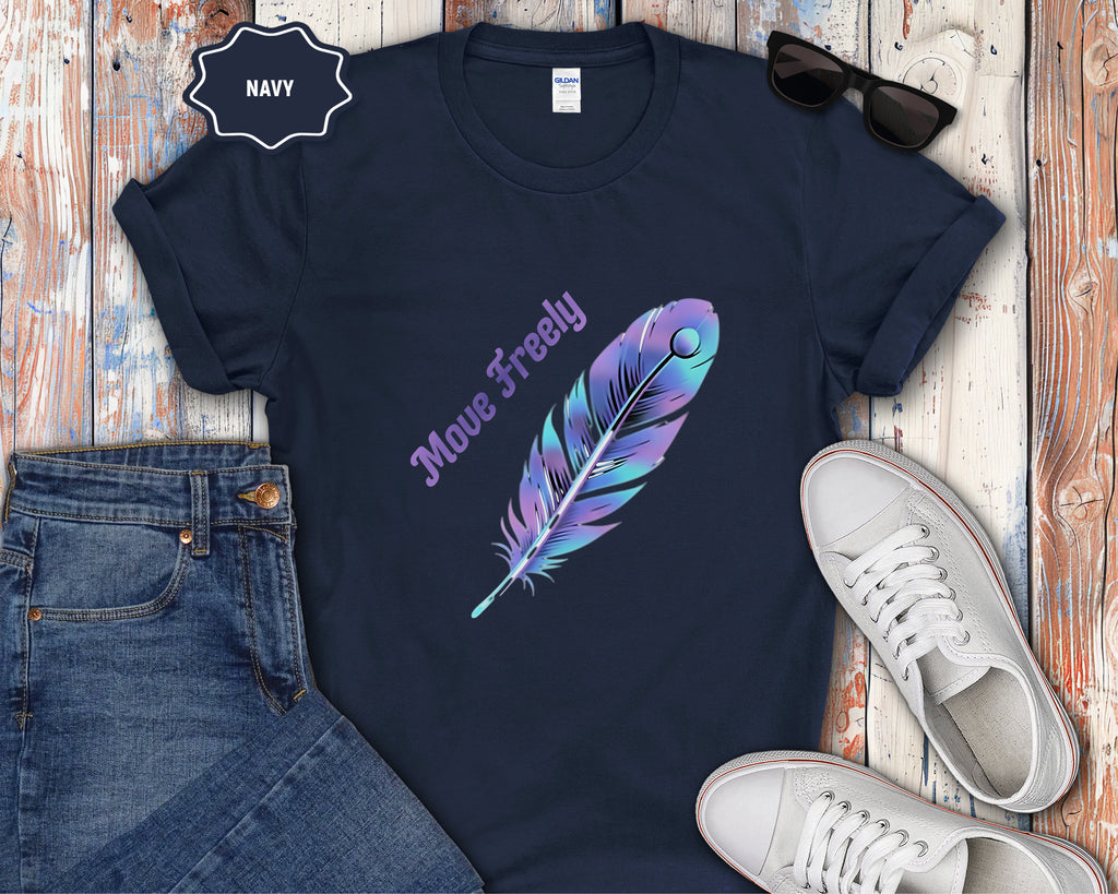Colorful Peacock Feather Move Freely T-Shirt