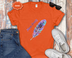 Colorful Peacock Feather Move Freely T-Shirt