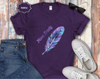 Colorful Peacock Feather Move Freely T-Shirt