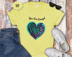 You Are Enough Heart Mental Health Tee