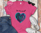 You Are Enough Heart Mental Health Tee