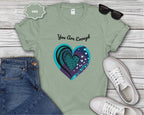 You Are Enough Heart Mental Health Tee