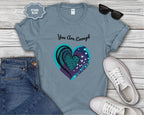 You Are Enough Heart Mental Health Tee