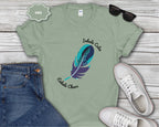 Inhale Calm Exhale Chaos Feather T-Shirt