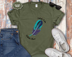 Inhale Calm Exhale Chaos Feather T-Shirt