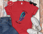 Inhale Calm Exhale Chaos Feather T-Shirt
