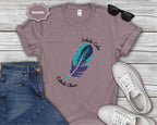 Inhale Calm Exhale Chaos Feather T-Shirt