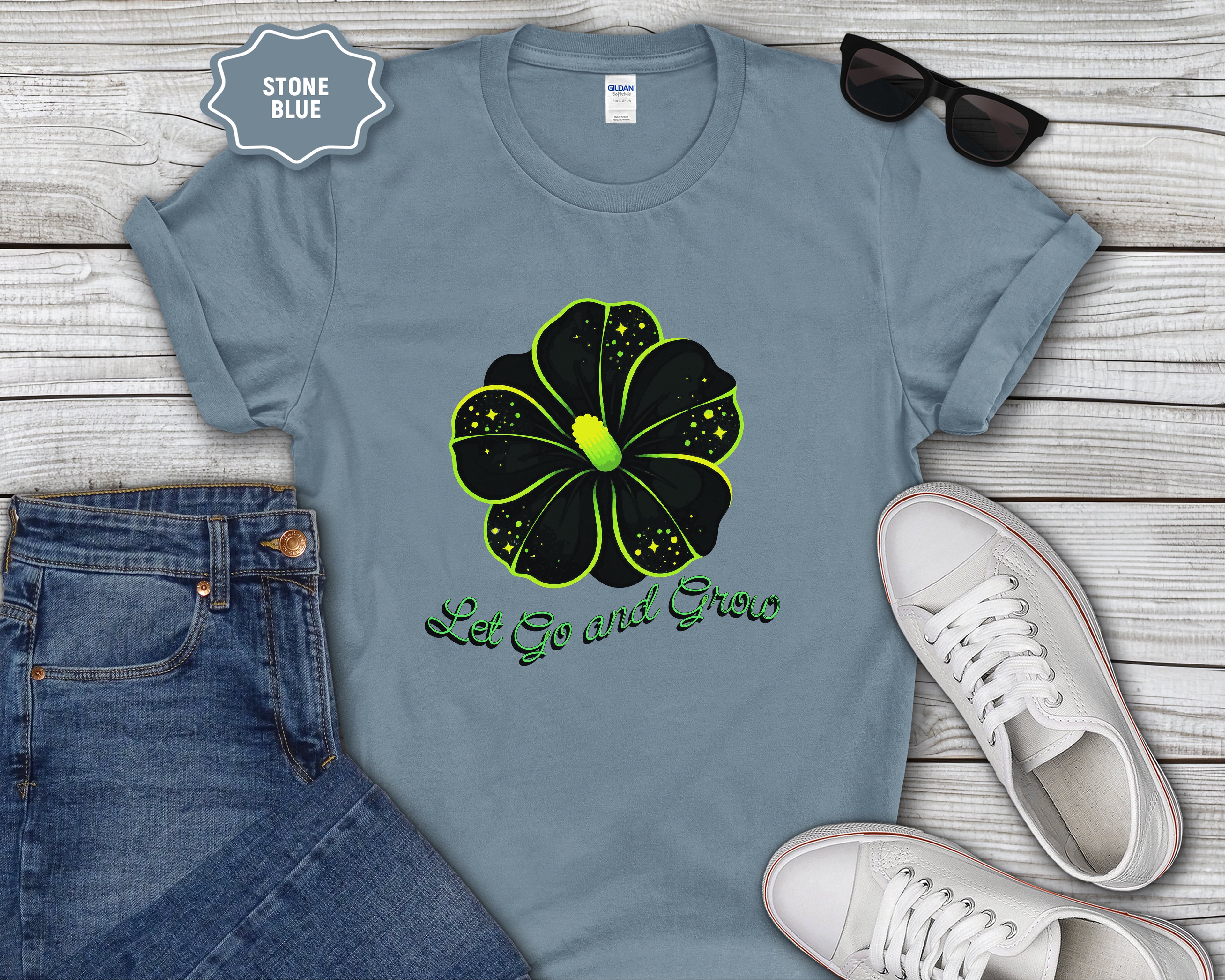 Let Go and Grow Flower T-Shirt
