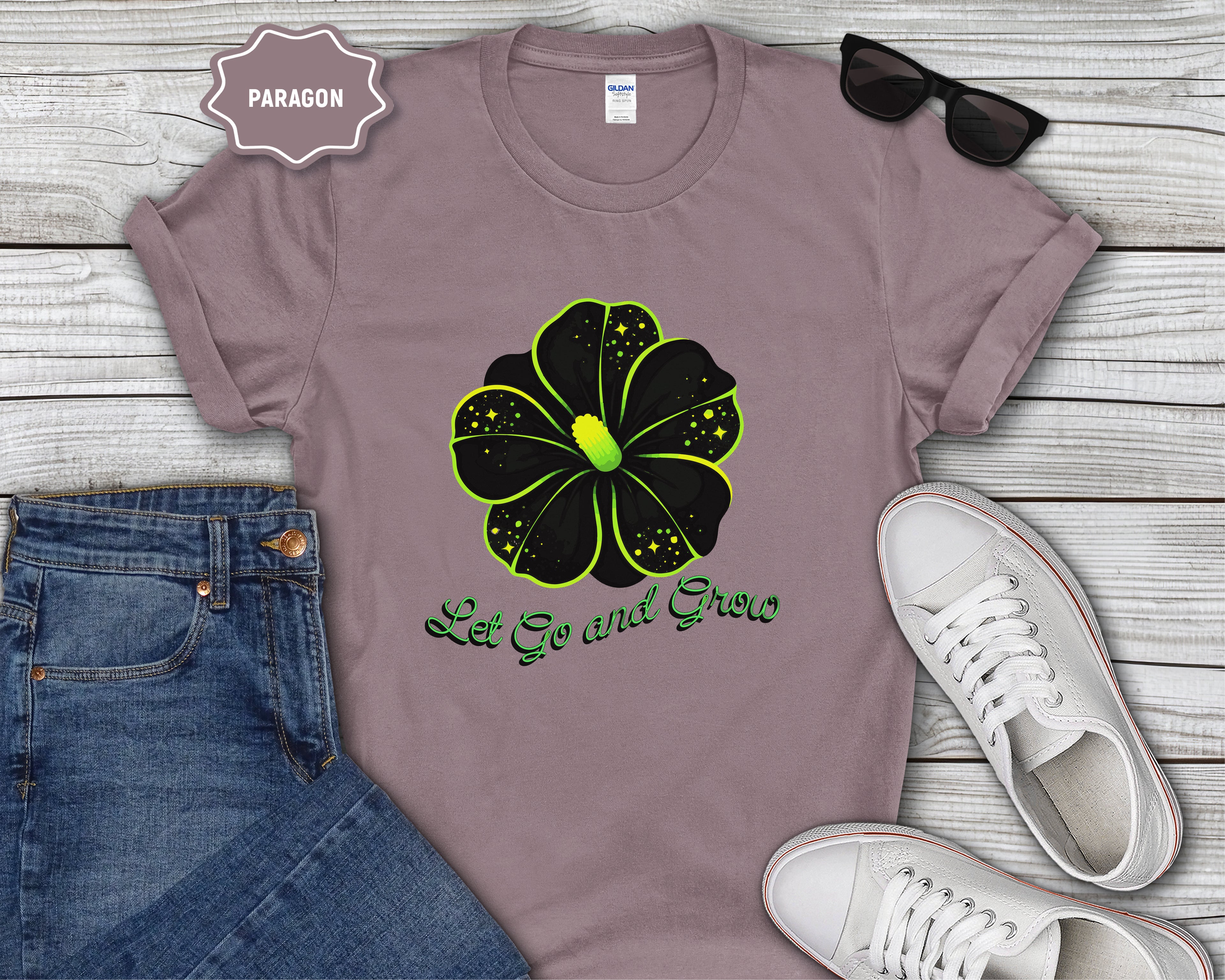 Let Go and Grow Flower T-Shirt