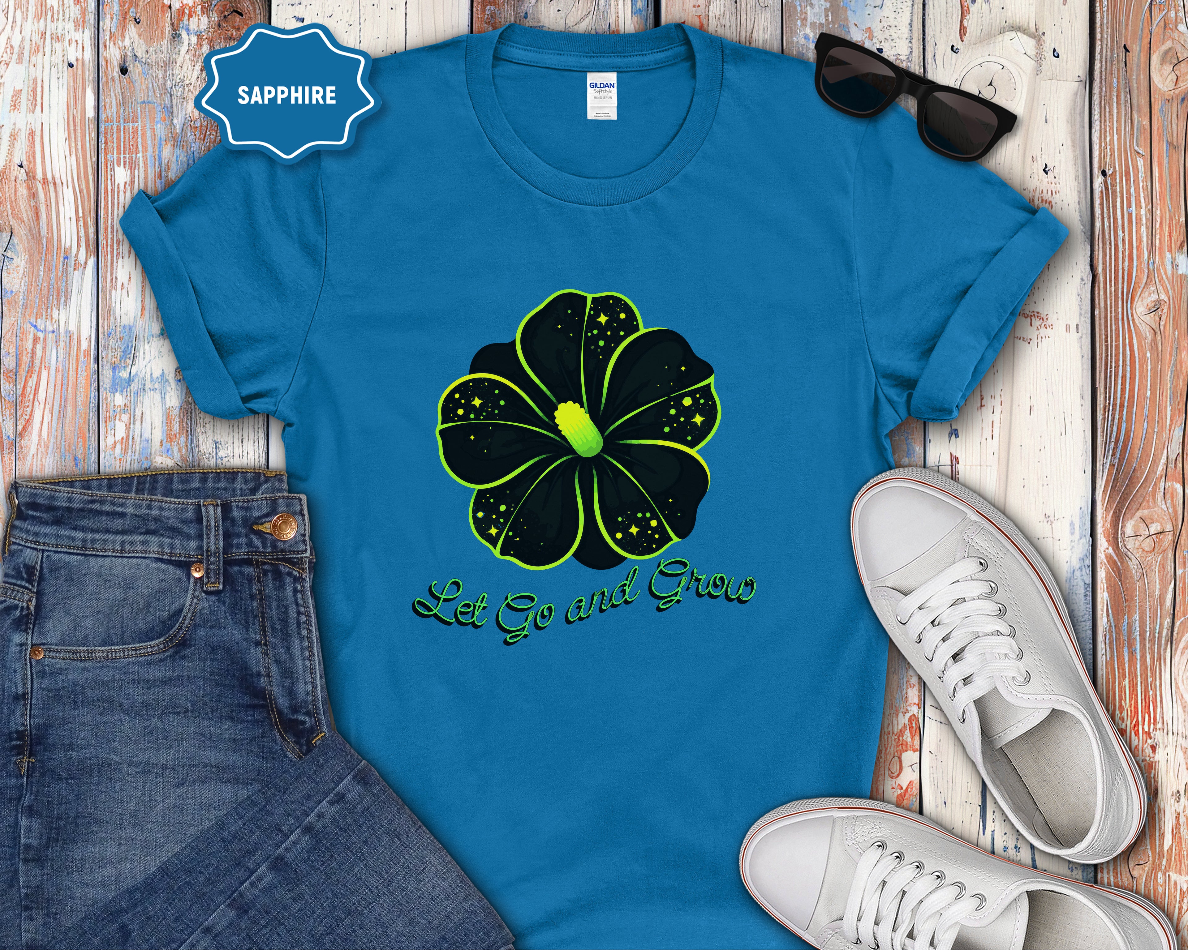 Let Go and Grow Flower T-Shirt