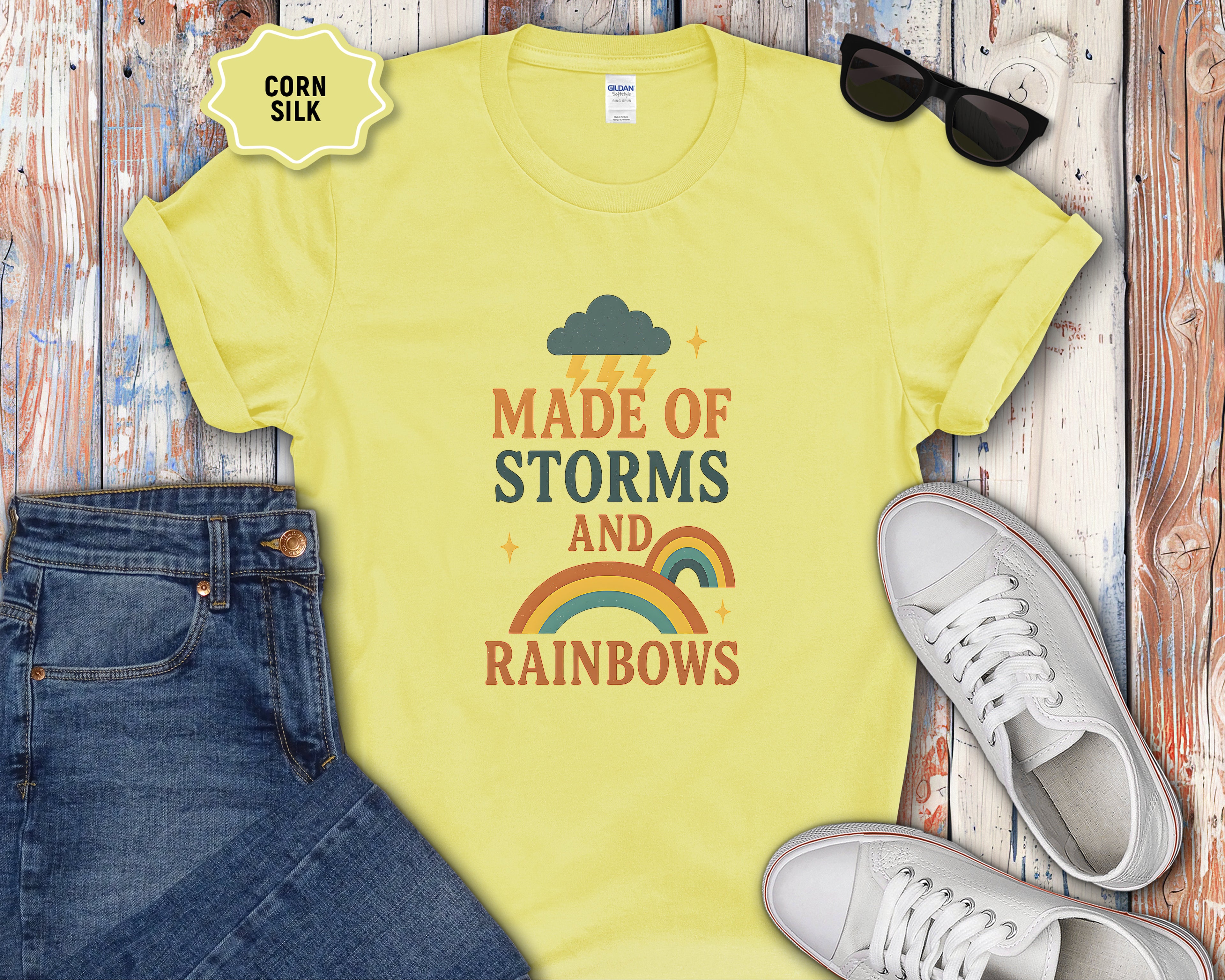 Storms and Rainbows Quote T-Shirt