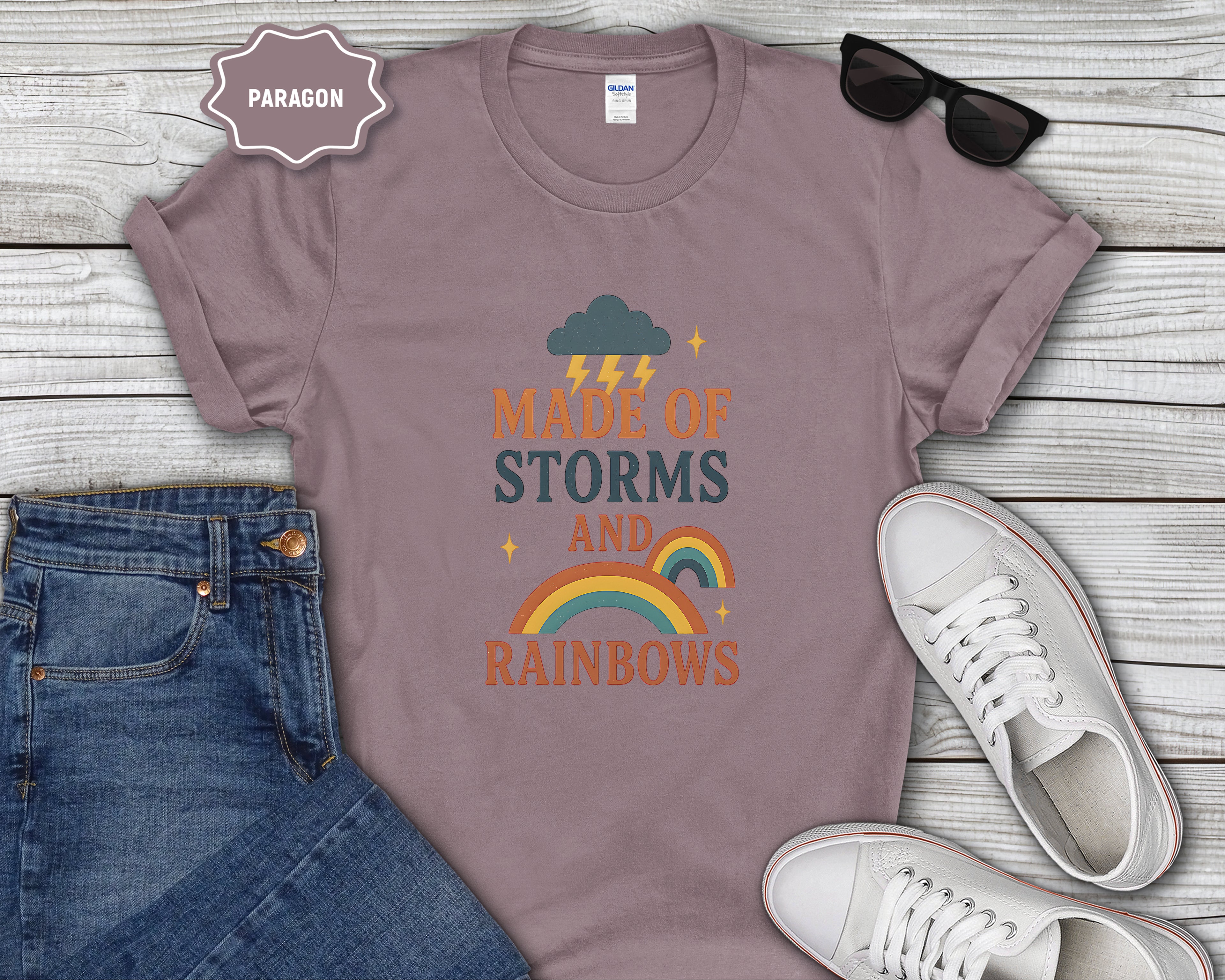 Storms and Rainbows Quote T-Shirt