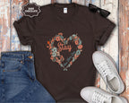Stay One More Day Floral Heart T-Shirt