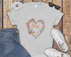 Stay One More Day Floral Heart T-Shirt