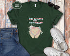 Be Gentle With Your Heart Heart Hands Illustration T-Shirt