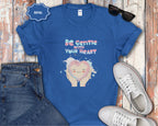 Be Gentle With Your Heart Heart Hands Illustration T-Shirt