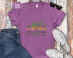 Still Growing Despite It All Potted Plants Illustration T-Shirt
