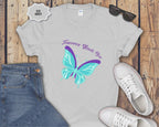 Tomorrow Needs You Blue Teal Butterfly T-Shirt