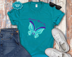 Tomorrow Needs You Blue Teal Butterfly T-Shirt