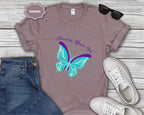 Tomorrow Needs You Blue Teal Butterfly T-Shirt