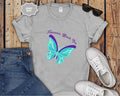 Tomorrow Needs You Blue Teal Butterfly T-Shirt