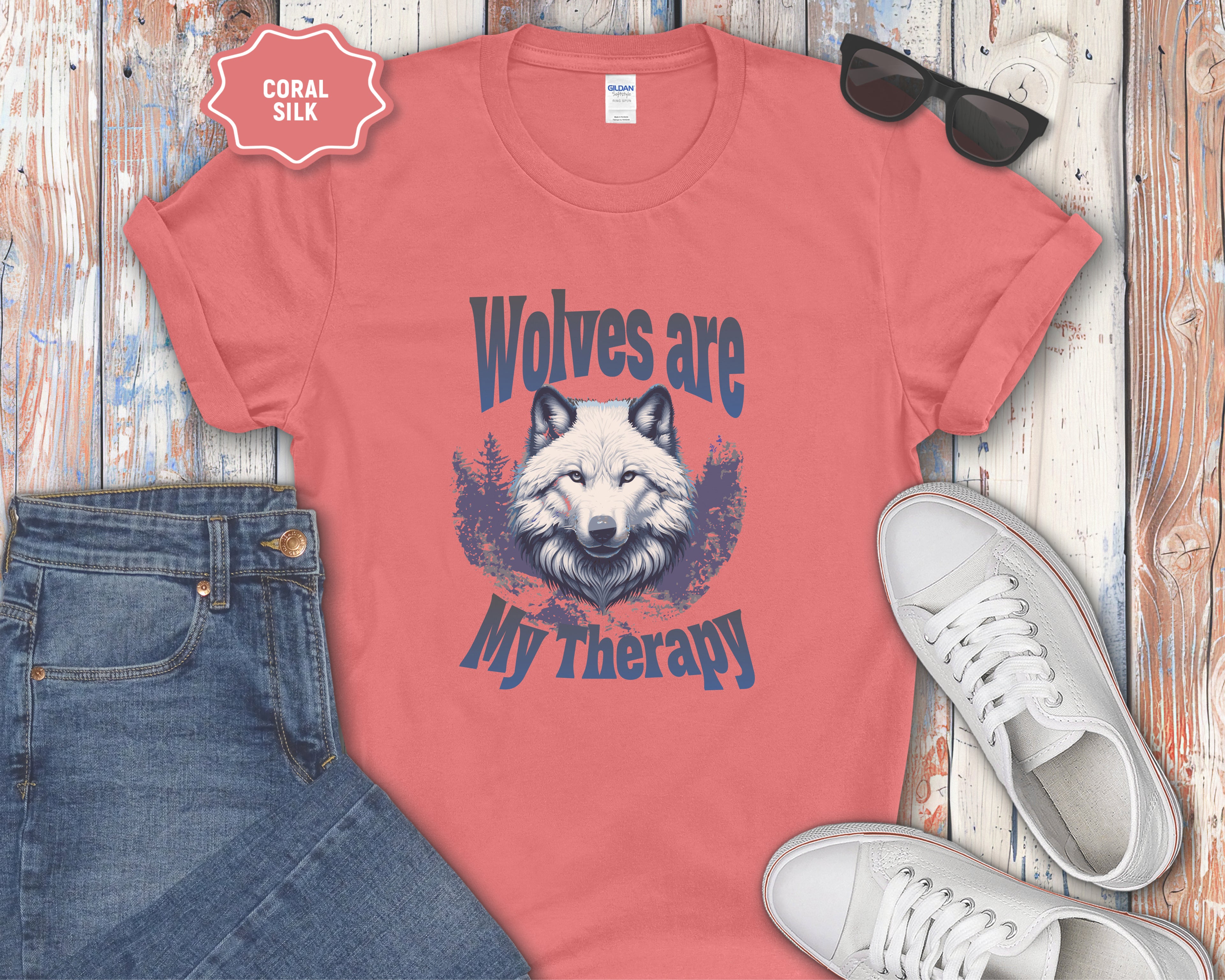 Wolves Are My Therapy T-Shirt