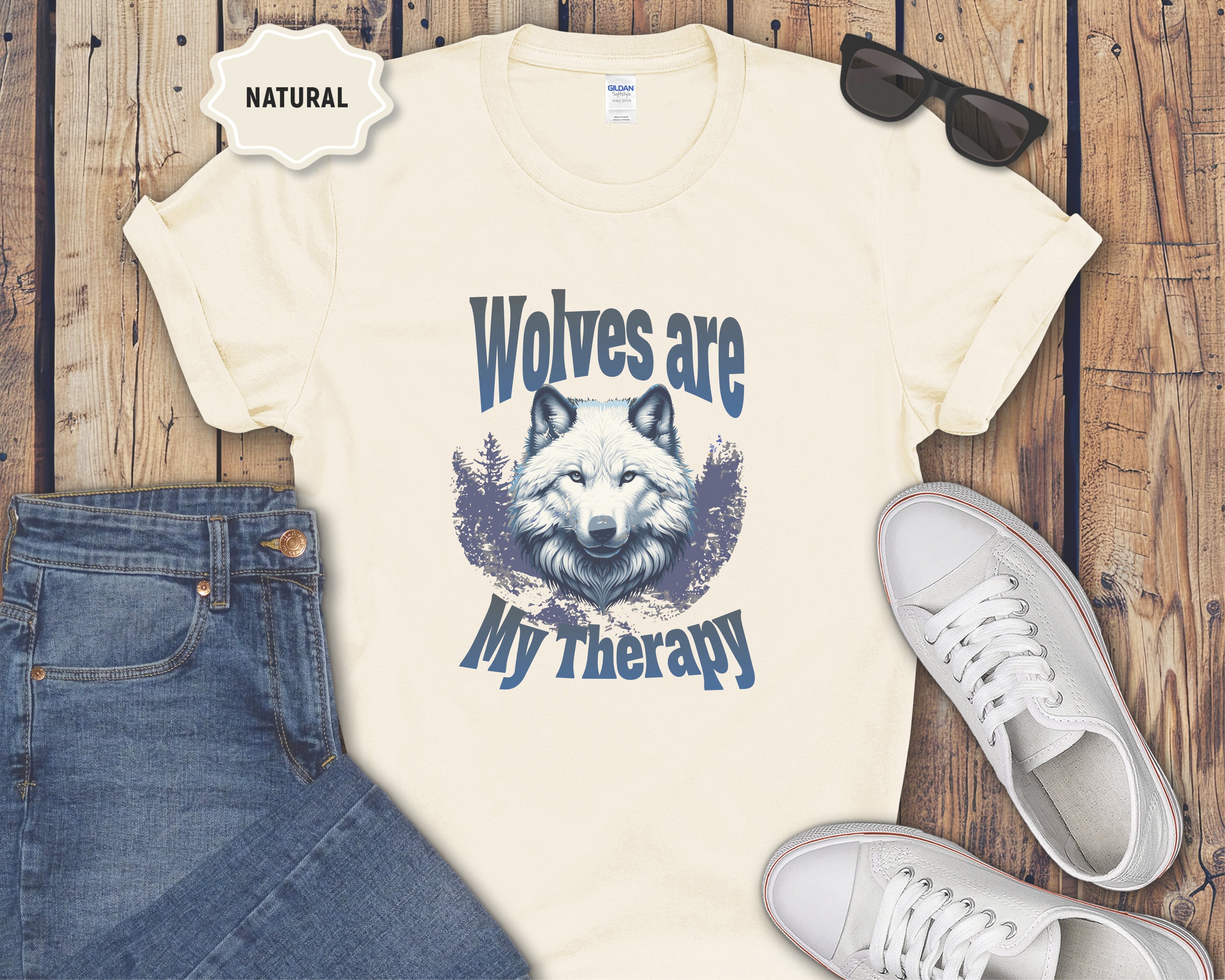 Wolves Are My Therapy T-Shirt