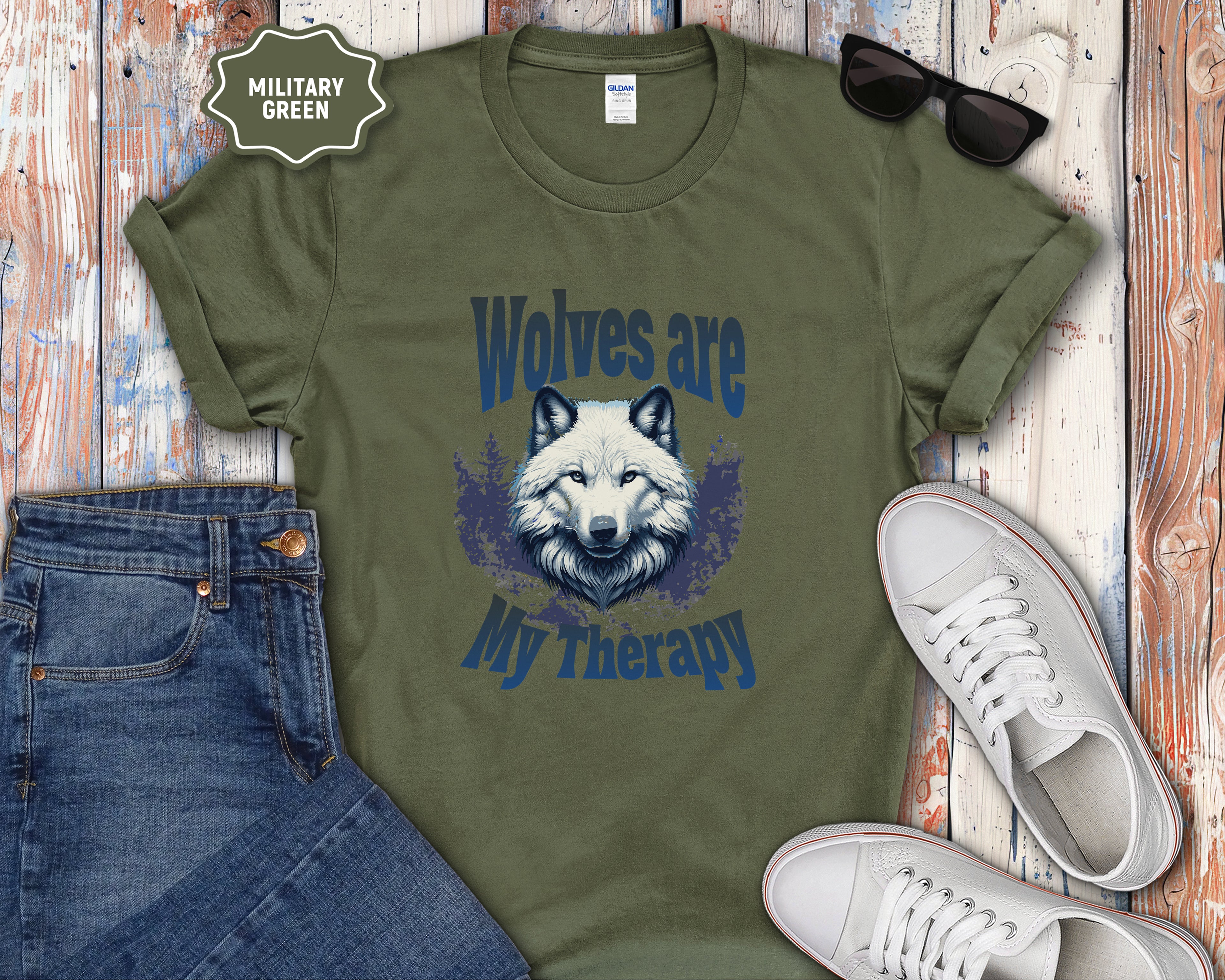 Wolves Are My Therapy T-Shirt
