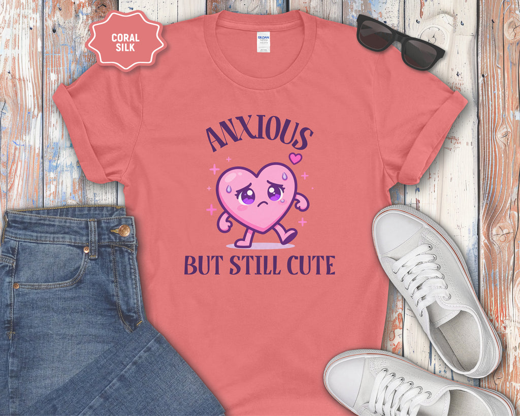 Anxious But Still Cute heart illustration T-Shirt