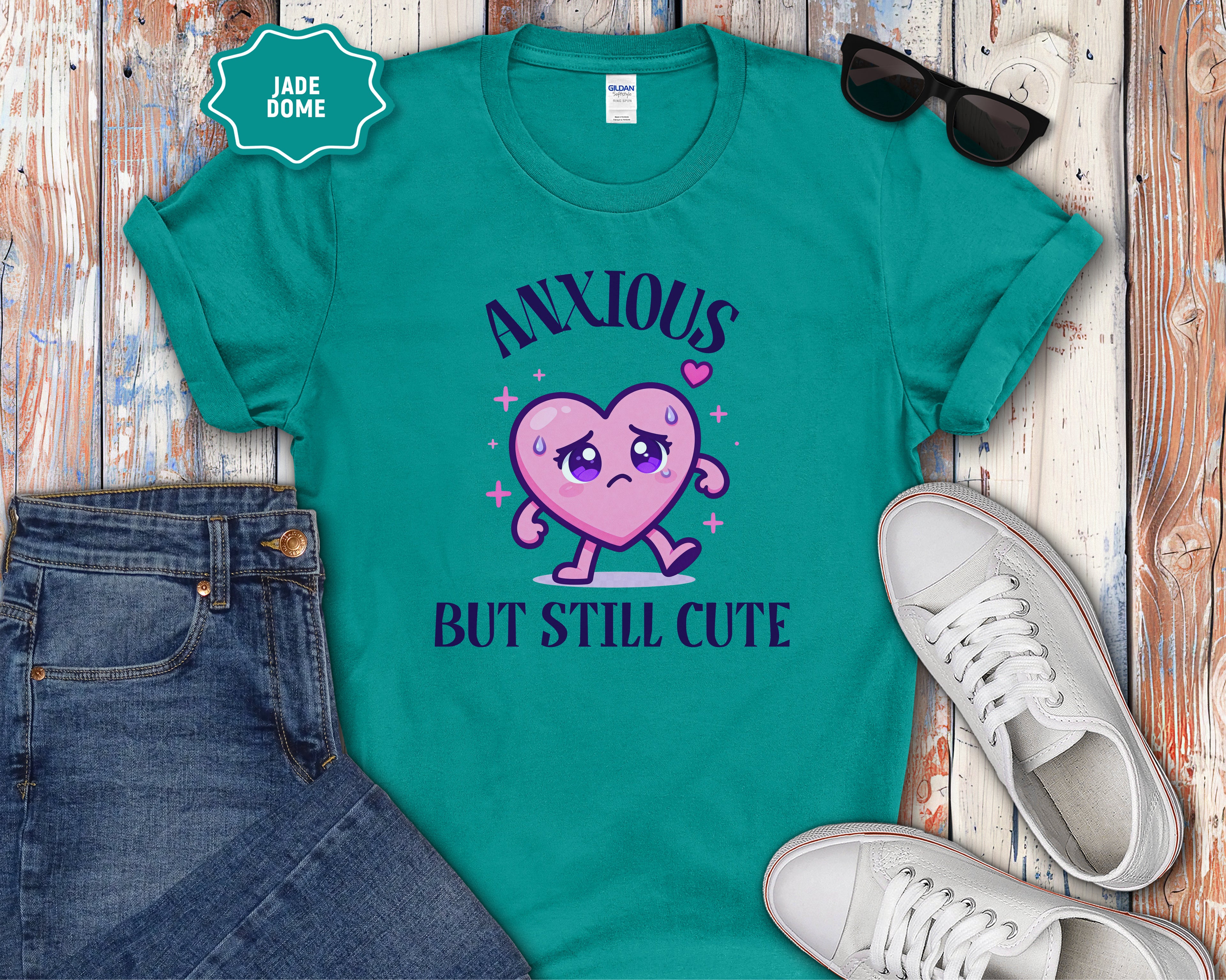 Anxious But Still Cute heart illustration T-Shirt