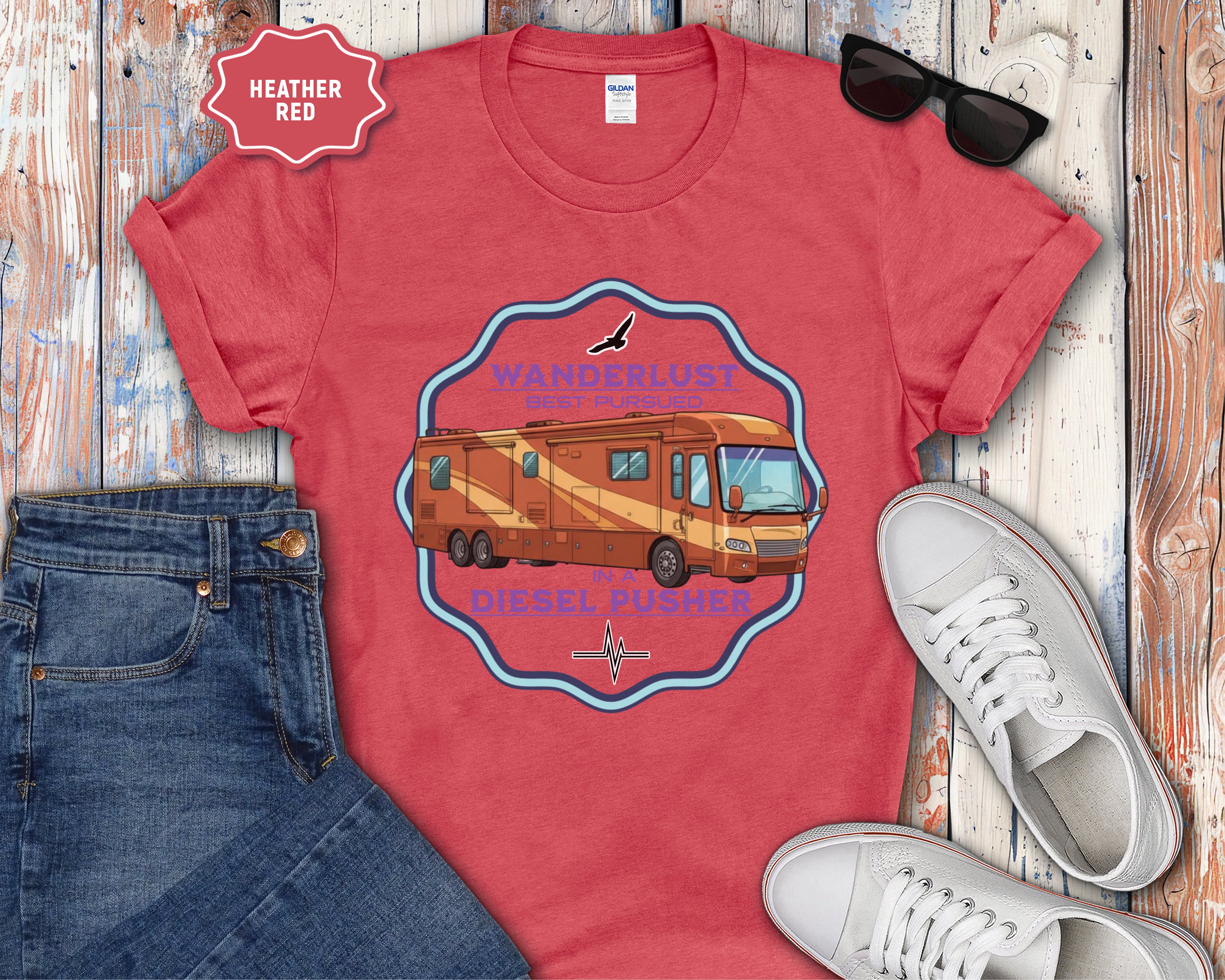 Wanderlust Diesel Pusher RV T-Shirt