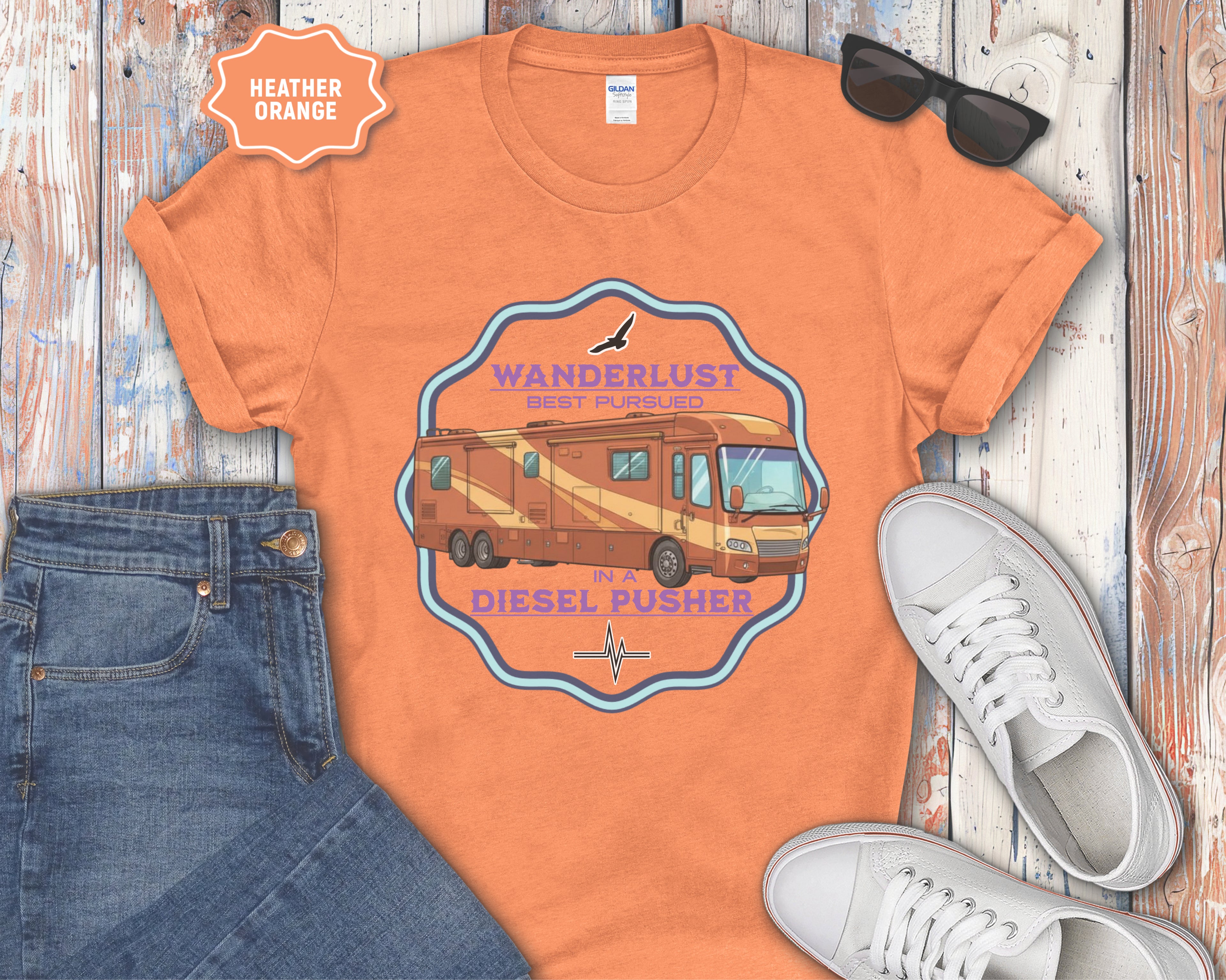 Wanderlust Diesel Pusher RV T-Shirt